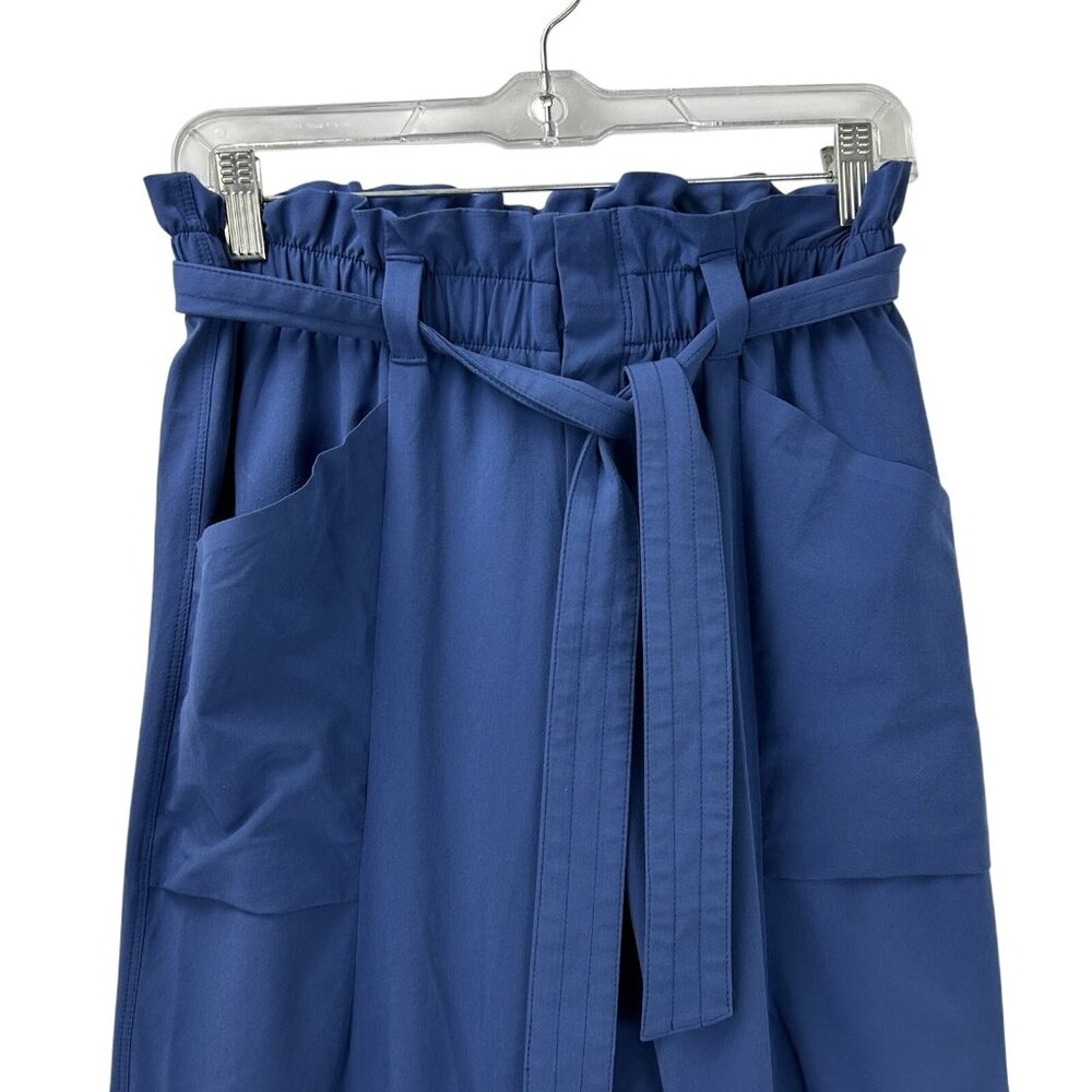 Athleta Women’s Size 0 Skyline Paperbag Waist Pant Damask Blue - Picture 16 of 16